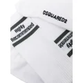 Dsquared2 slogan-jacquard calf-length crew socks - White
