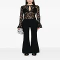 Nina Ricci sequinned sheer-lace top - Black