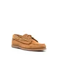 Bally grosgrain-tab suede boat shoes - Brown
