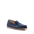 Bally grosgrain-tab suede loafers - Blue