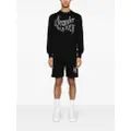 Alexander McQueen logo-embroidered cotton track shorts - Black