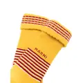 Marni logo-jacquard striped socks - Yellow