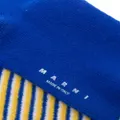 Marni logo-jacquard striped socks - Blue
