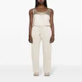 Brunello Cucinelli sequin-embellished ribbed-knit trousers - Neutrals