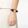 Jil Sander irregular leather bracelet - Black
