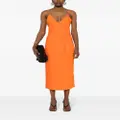Calvin Klein crepe de chine midi dress - Orange