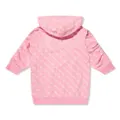 guess kids monogram-print hoodie dress - Pink