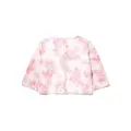 guess kids floral-lace cropped top - Pink