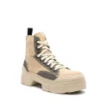 Vic Matie two-tone canvas ankle boots - Neutrals