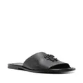 Roberto Cavalli lizard-skin logo-embossed sandals - Black