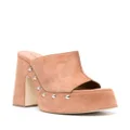 Vic Matie 140mm studded suede mules - Neutrals