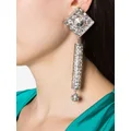 Alessandra Rich crystal pendant earrings - Silver