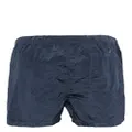 Stone Island logo-patch crinkled swim shorts - Blue
