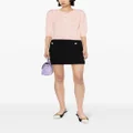 Alessandra Rich crystal-embellished cropped blouse - Pink