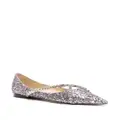 Jimmy Choo Genevi glittery ballerina shoes - Pink