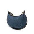 ISABEL MARANT Oskan Moon denim studded shoulder bag - Blue
