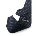 TOM FORD geometric-pattern silk tie - Blue