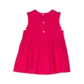Petit Bateau ruffled flared linen dress - Pink