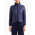 Emporio Armani high-neck puffer jacket - Blue