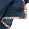 Paul Smith Signature Stripe silk pocket square - Blue
