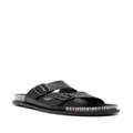 Paul Smith artist-stripe leather sandals - Black