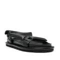 Jil Sander padded leather sandals - Black