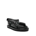 Jil Sander padded leather sandals - Black