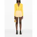 Alessandra Rich cropped bouclé blazer - Yellow