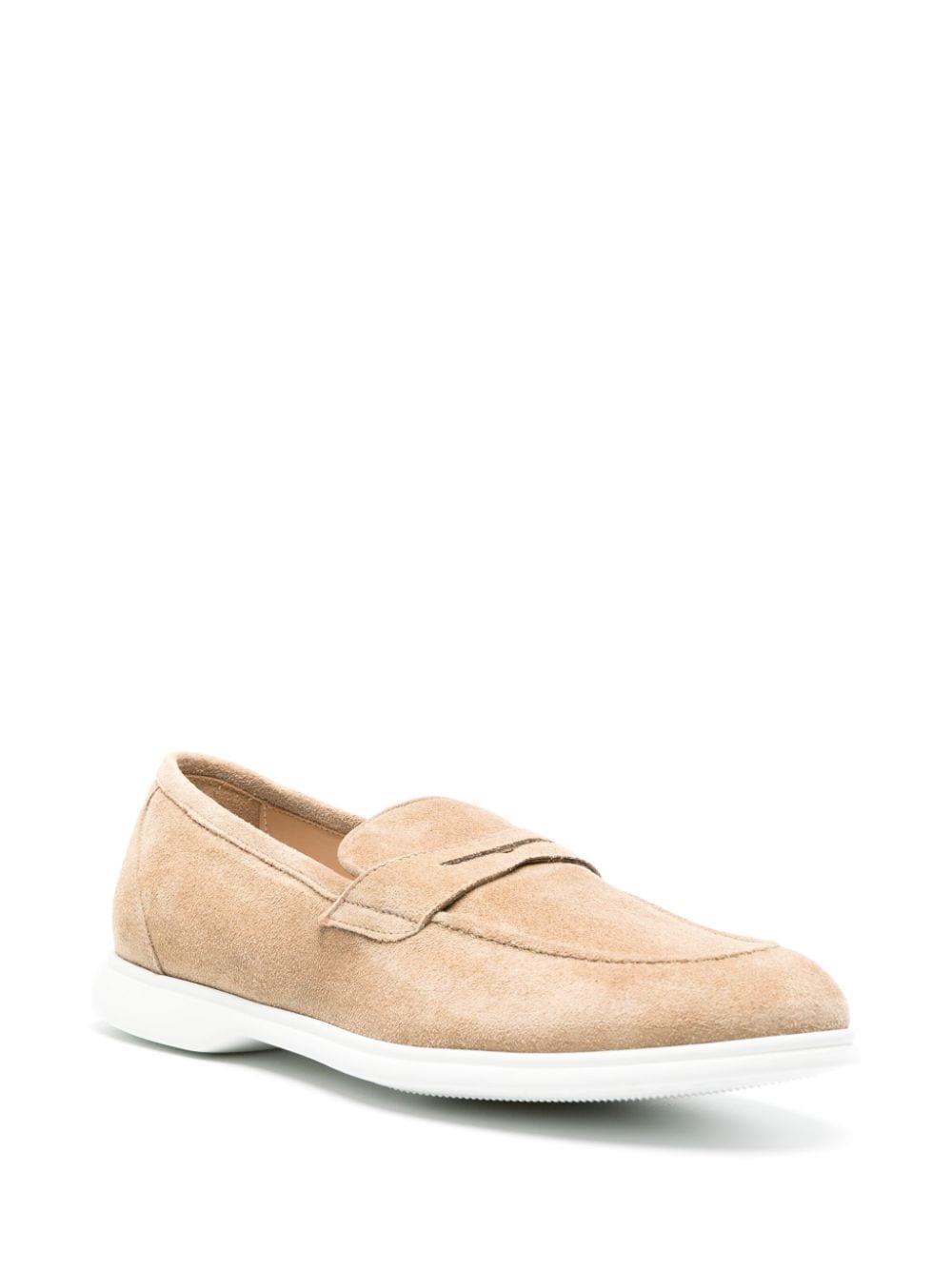 Kiton contrasting-sole suede loafers - Neutrals