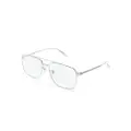 Dunhill pilot-frame glasses - Silver