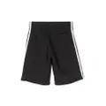 adidas Kids logo-embroidered cotton track shorts - Black