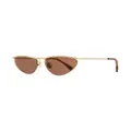 Lanvin twist-detailing cat-eye sunglasses - Gold