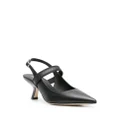 Vic Matie sculpted-heel slingback pumps - Black