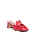 Moschino 65mm logo-lettering mules - Red