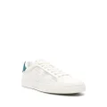 Emporio Armani logo-embossed leather sneakers - White