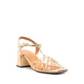 Chie Mihara Lantes 65mm leather sandals - Gold