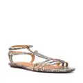 Chie Mihara Yael snake-print leather sandals - Neutrals