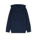 adidas Kids logo-embroidered cotton blend hoodie - Blue