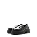 Hermès Pre-Owned Galilee leather loafers - Black