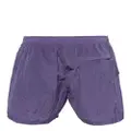Stone Island Compass-appliqué swim shorts - Purple