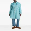 St. John belted tweed coat - Blue