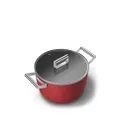 Smeg Casserole pan with lid (26cm) - Red