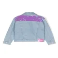 Billieblush sequin-detailed denim jacket - Blue