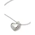 John Hardy silver Pebble Heart diamonds necklace