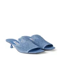 Jimmy Choo Ander 50mm perforated suede mules - Blue
