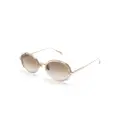 Linda Farrow Finn oval-shape sunglasses - Gold