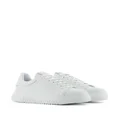 Emporio Armani grained-leather sneakers - White