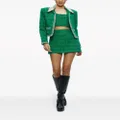 alice + olivia Riley tweed miniskirt - Green