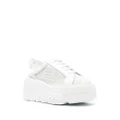 Casadei 85mm woven platform sneakers - White