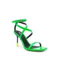 MSGM 95mm leather sandals - Green